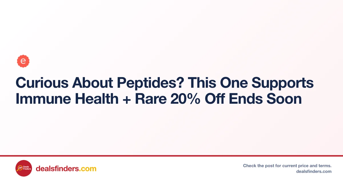 Curious About Peptides? 20% Off Immune Health Support at Elliemd