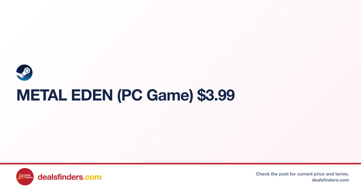 Metal Eden Only $3.99 at Steam