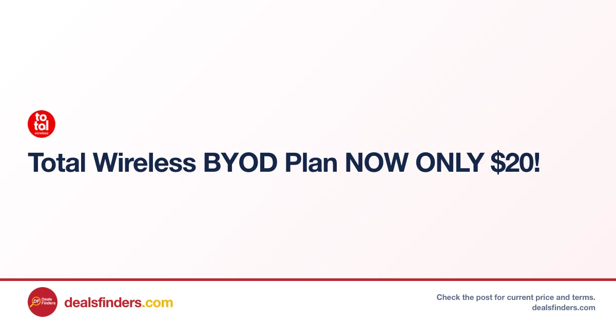 Total Wireless BYOD Plan Only $20 at Totalwireless