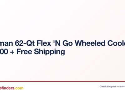 Coleman 62-Qt Flex ‘N Go Wheeled Cooler $129.00 + Free Shipping