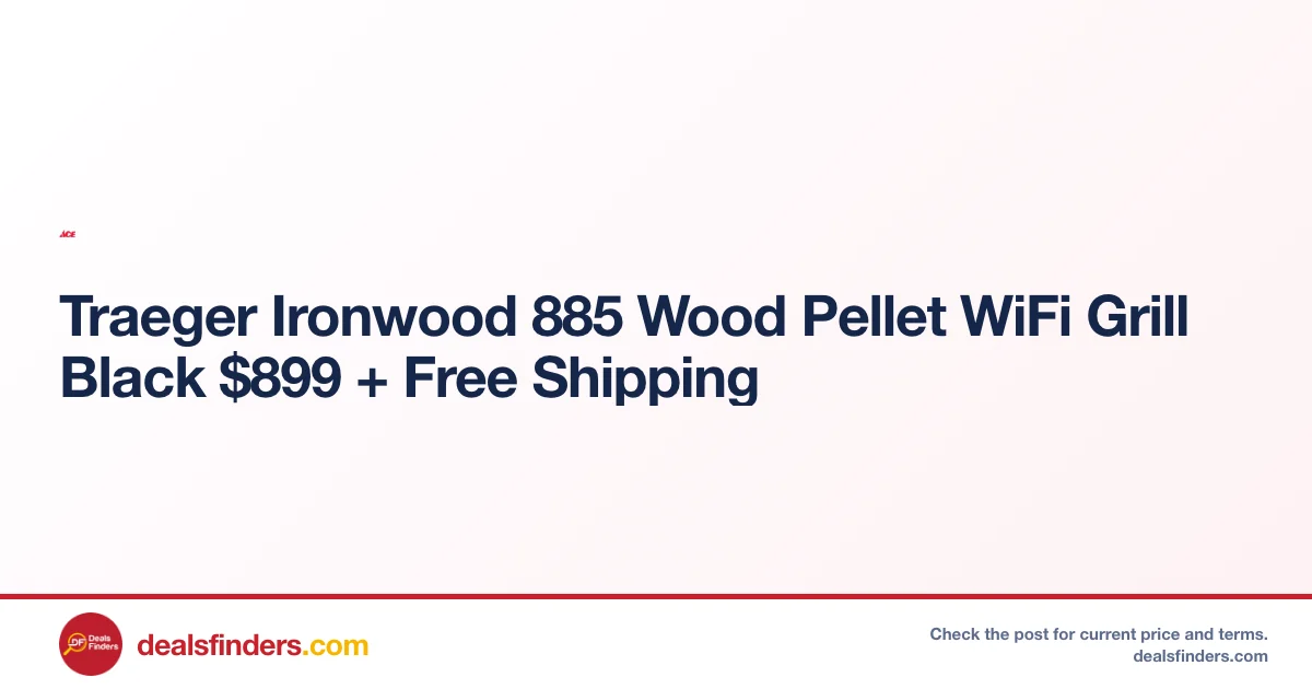 Traeger Ironwood 885 WiFi Grill Only $899 with Free Shipping at Ace