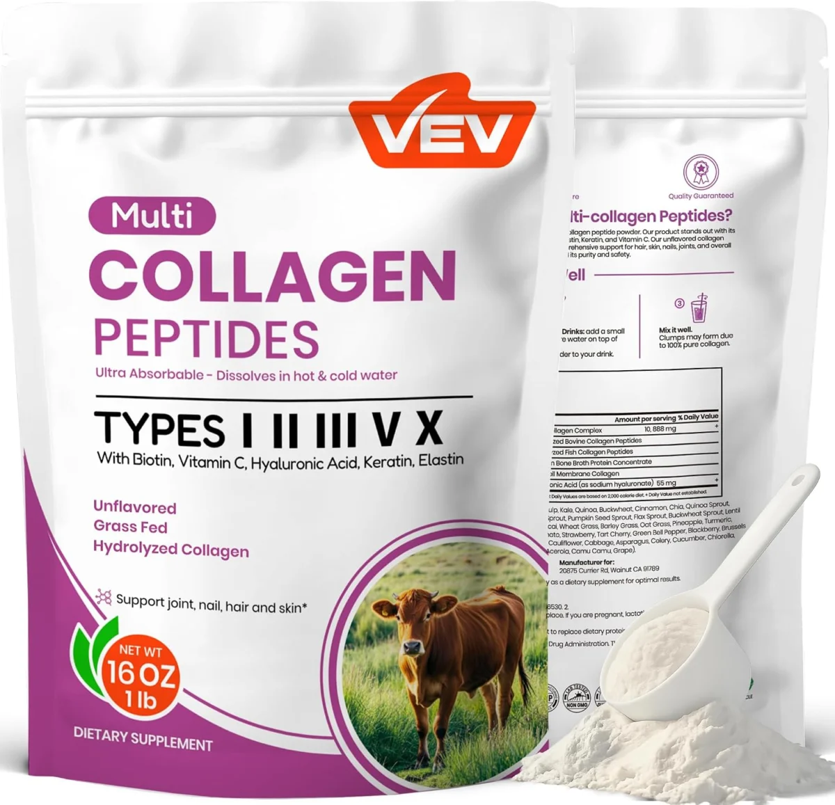 16-Oz VEV Multi Collagen Peptides Just $5.xx Shipped on Amazon