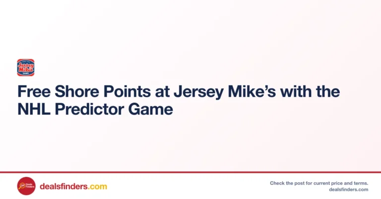 Free Shore Points with NHL Predictor Game at Jersey Mike’s