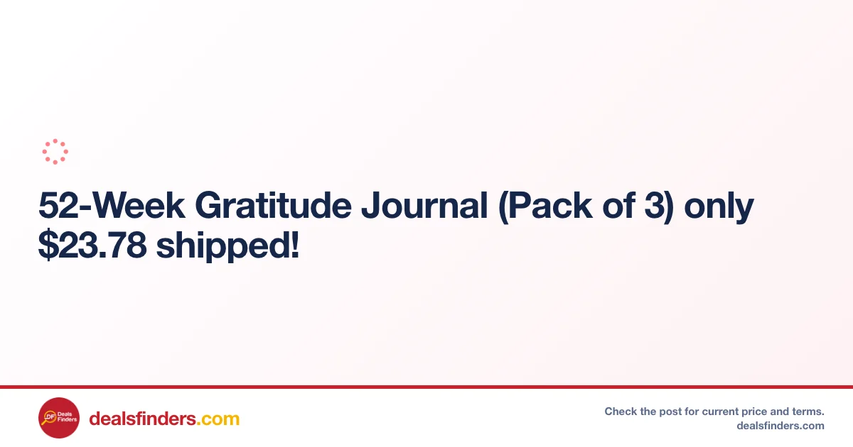 52-Week Gratitude Journal Pack of 3 Only $23.78 Shipped at Veryjane