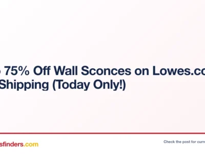 Up to 75% Off Wall Sconces on Lowes.com + Free Shipping (Today Only!)