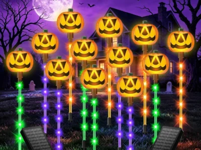 AOUNQ Solar Pumpkin Lights Only $23.xx (Reg. $27) at Amazon