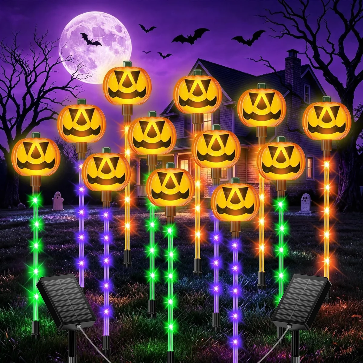 AOUNQ Solar Pumpkin Lights Only $23.xx (Reg. $27) at Amazon