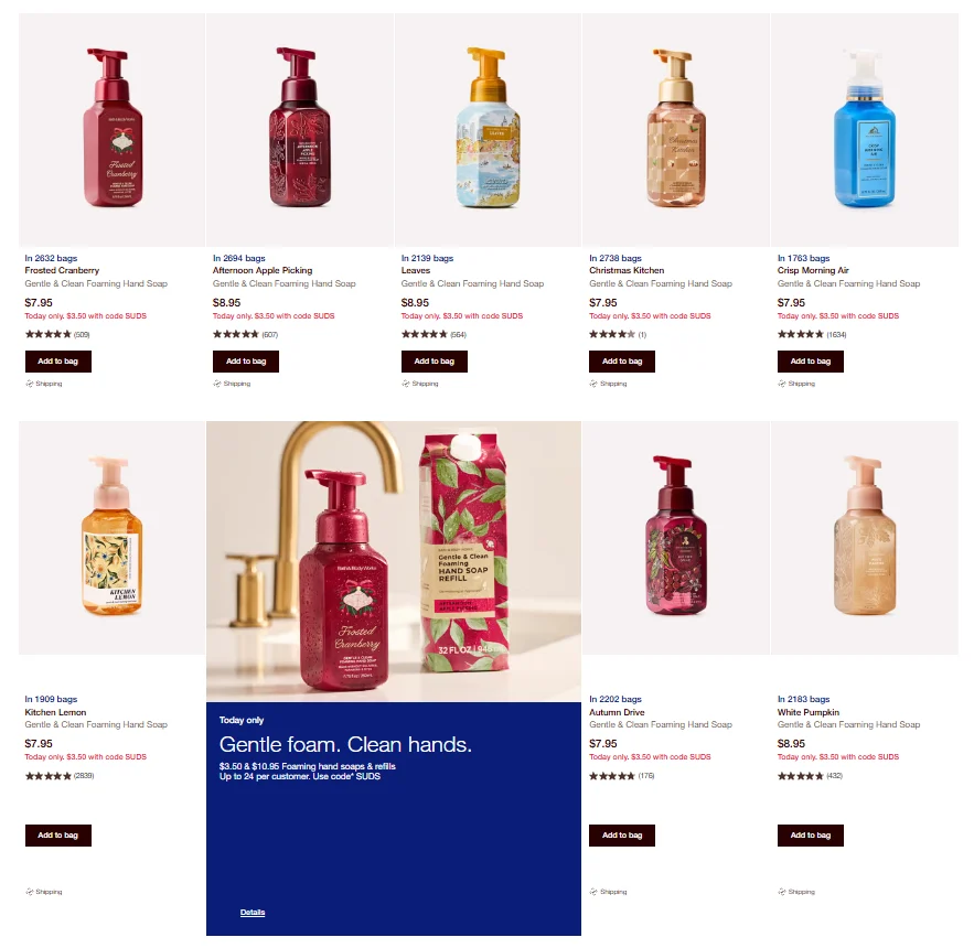 Foaming Hand Soaps Deal: Save $5.45 at Bath