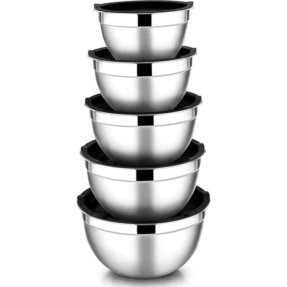 Vesteel Stainless Steel Mixing Bowls 5-Piece Set Only $17 (Reg.
