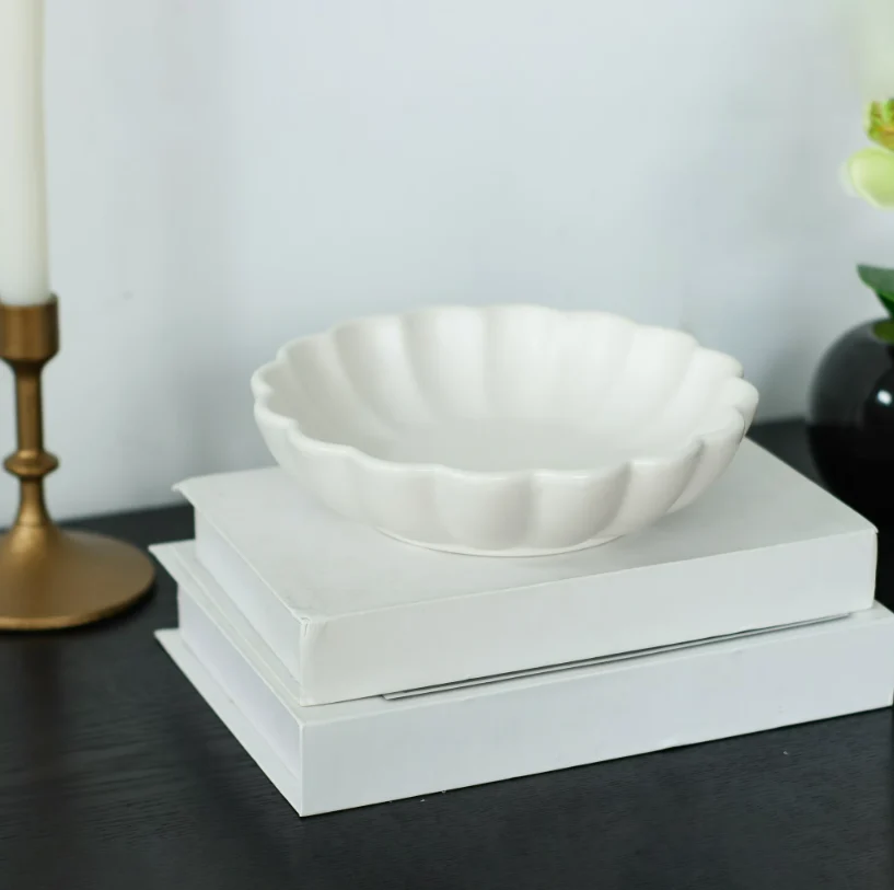 Mainstays Scalloped White Tabletop Bowl Deal at Walmart