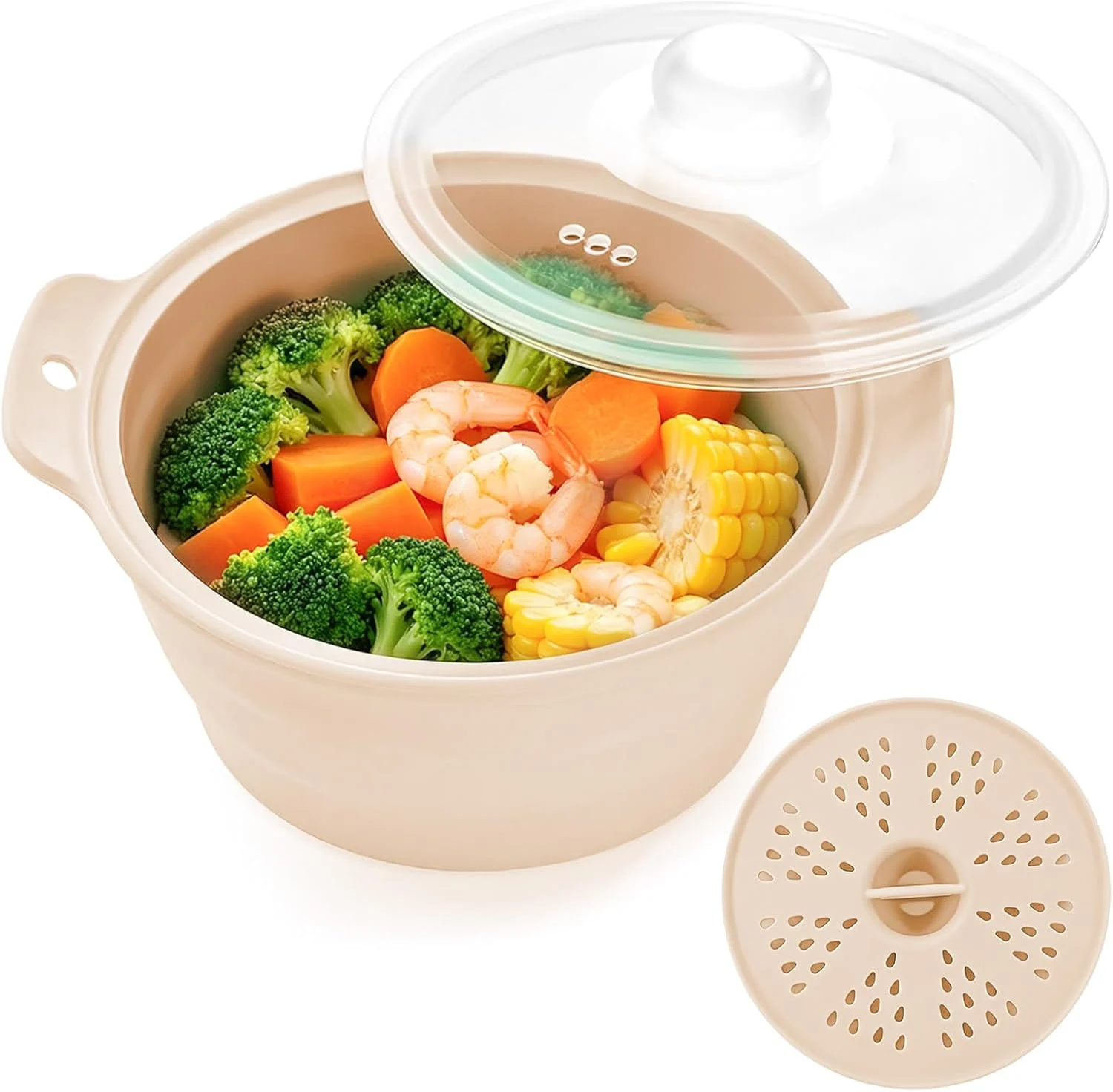 Silicone Microwave Vegetable Steamer Deal: Save $16.xx at Amazon