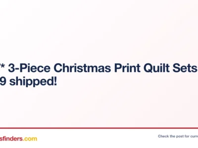 *HOT* 3-Piece Christmas Print Quilt Sets only $13.59 shipped!
