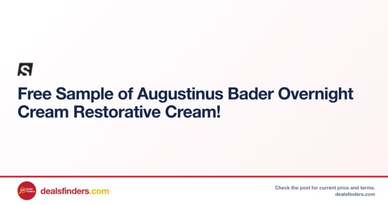 Free Sample of Augustinus Bader Overnight Cream at Journey