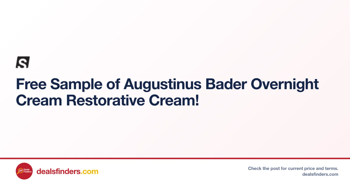 Free Sample of Augustinus Bader Overnight Cream at Journey