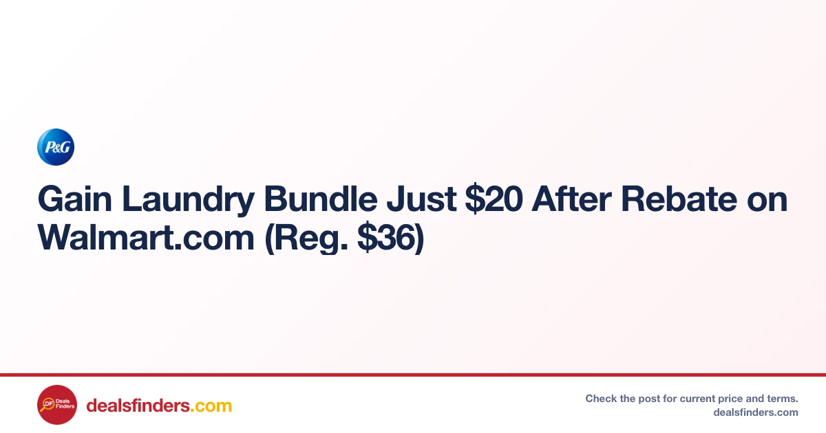 Gain Laundry Bundle Just $20 (Reg. $36) at Pgbrandsaver