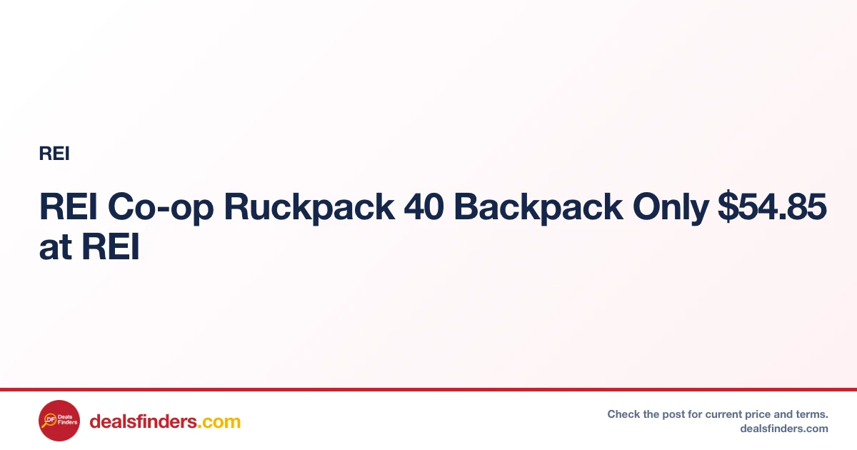REI Co-op Ruckpack 40 Backpack Only $54.85 at REI