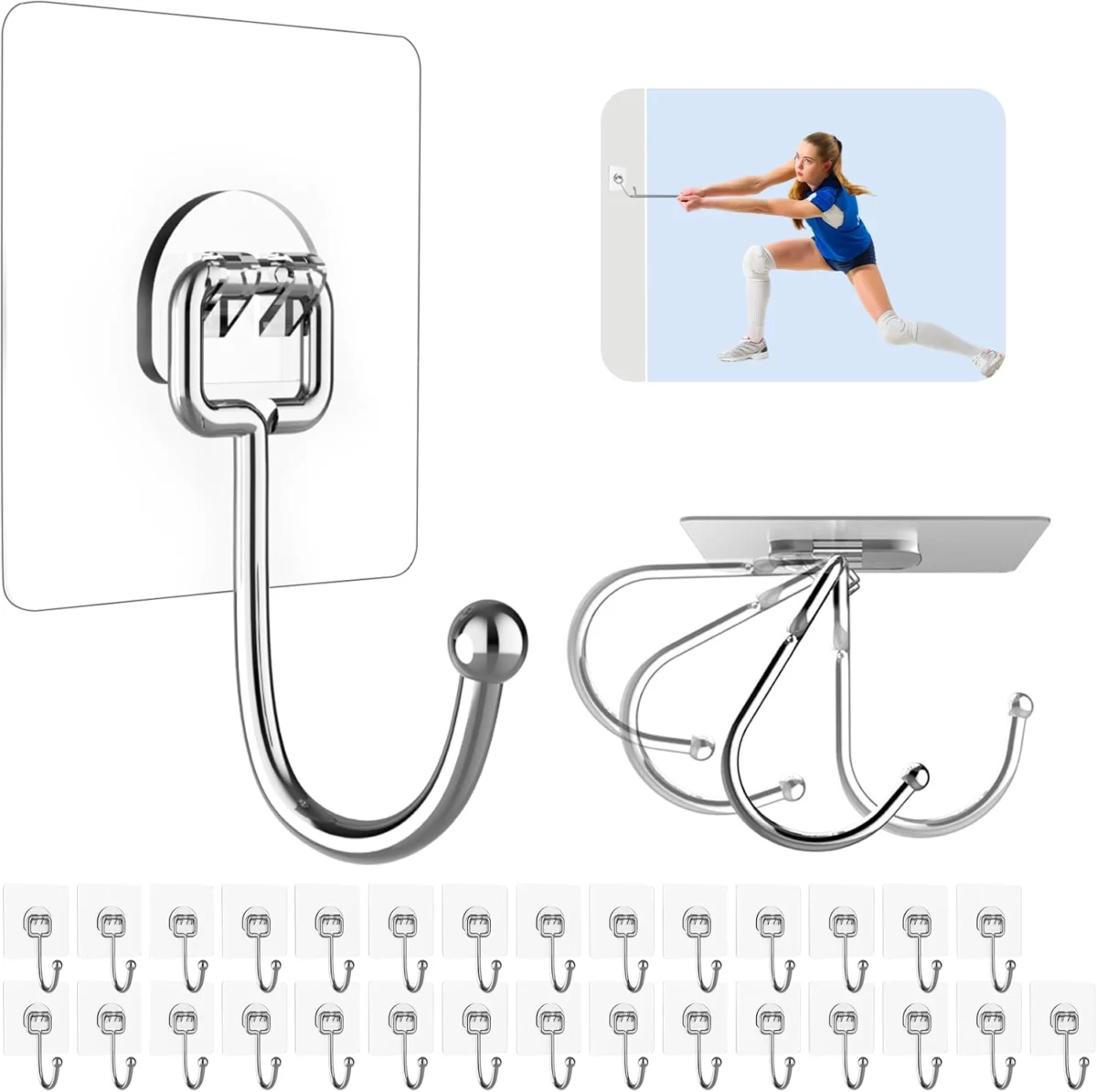 Adhesive Hooks Only $7.xx at Amazon