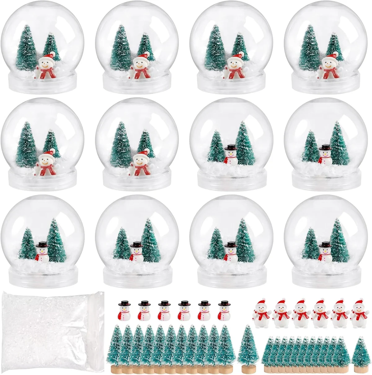 12 Set Clear Plastic Snow Globes Kit Deal: Just $15.39