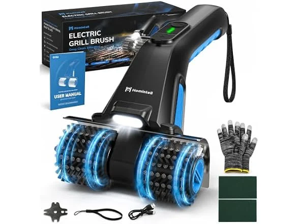 Homintell Cordless Electric Grill Brush Cleaner ONLY $21.99 (Reg $50)