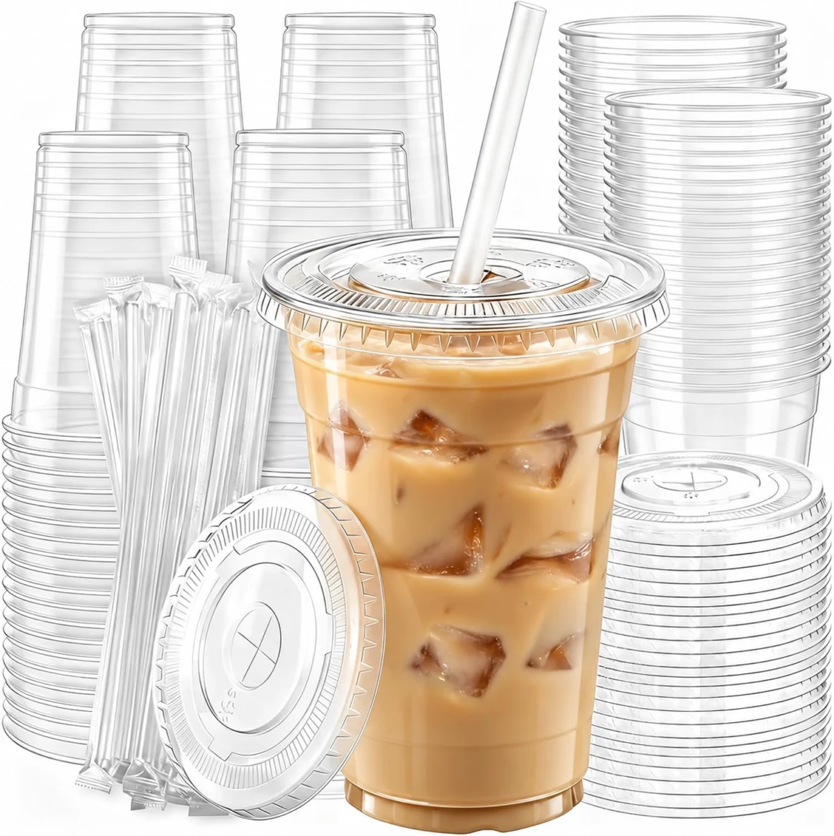 100 Pack 16 oz Disposable Plastic Cups Deal