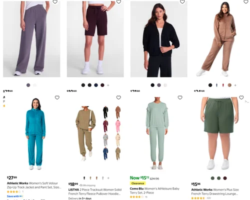 Athletic Works Women’s Terry Sets Sale at Walmart
