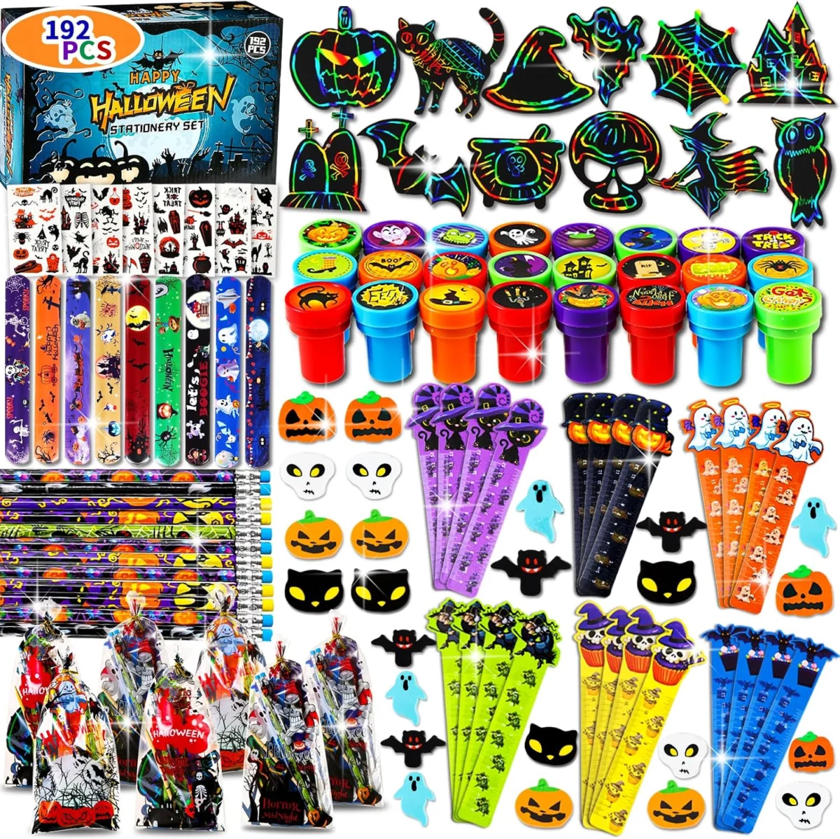 192Pcs Halloween Favors Stationery Gift Set Deal