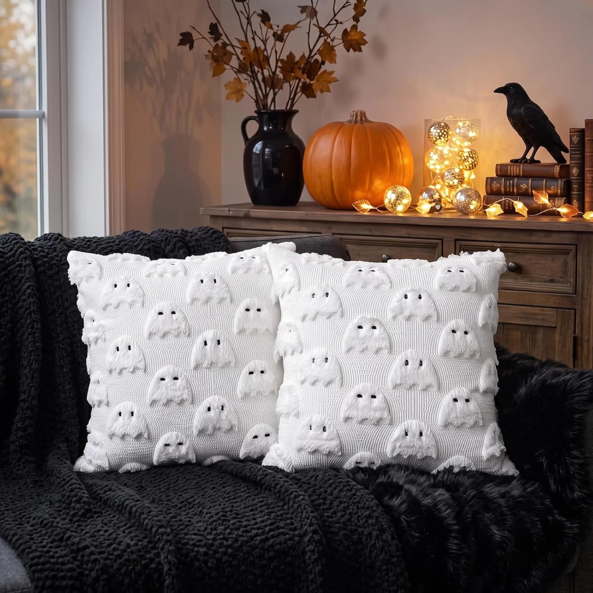 18×18 Inch Set of 2 Halloween Pillow Covers Deal