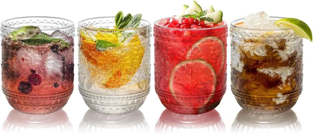 Vintage Drinking Glass Set of 4 Deal: Save 50% Now