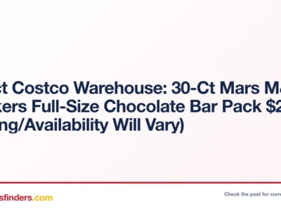 Select Costco Warehouse: 30-Ct Mars M&M’s, Snickers Full-Size Chocolate Bar Pack $22.50 (Pricing/Availability Will Vary)