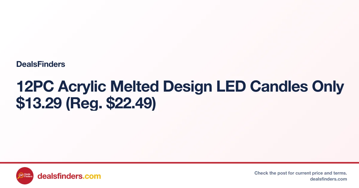 12PC Acrylic Melted Design LED Candles Only $13.29 (Reg. $22.49)