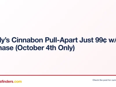 Wendy’s Cinnabon Pull-Apart Just 99¢ w/ ANY Purchase (October 4th Only)