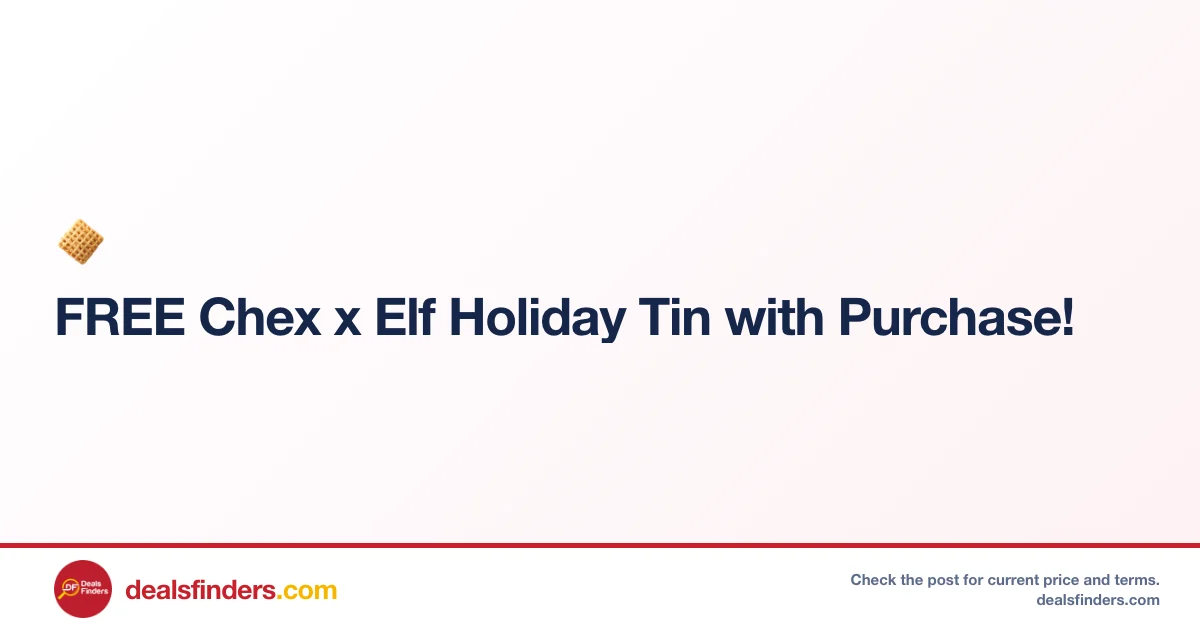 Free Chex x Elf Holiday Tin – Limited Time Offer at Chex