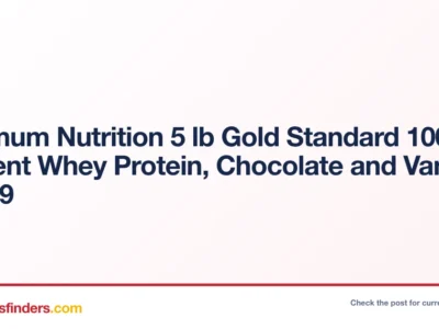Optimum Nutrition 5 lb Gold Standard 100 Percent Whey Protein, Chocolate and Vanilla $56.99