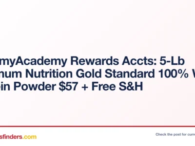 New myAcademy Rewards Accts: 5-Lb Optimum Nutrition Gold Standard 100% Whey Protein Powder $57 + Free S&H