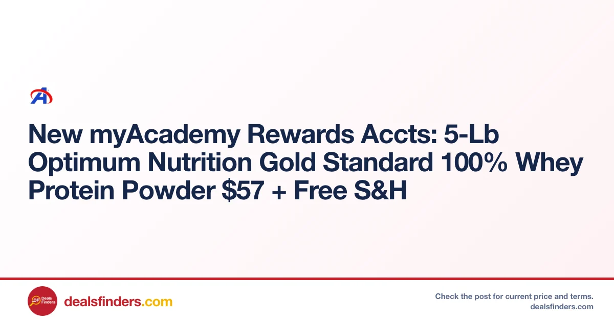 Optimum Nutrition Gold Standard Whey Just $57 at Academy Sports