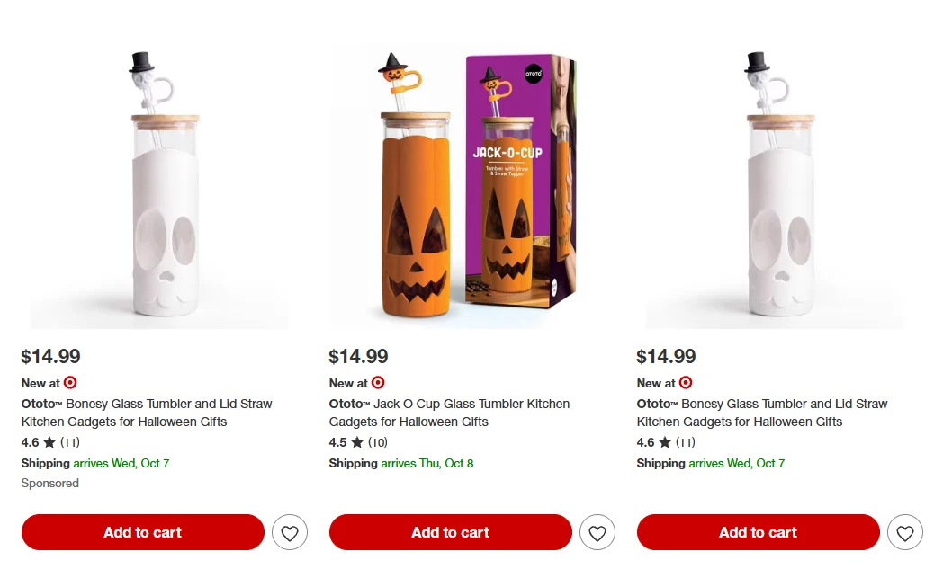 Halloween Glass Tumblers Deal at Target
