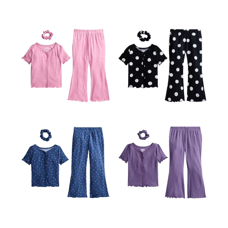 Wonder Nation Girls Ribbed Top and Pants Pajama Set Deal: Save $5.06-$5.06 at W…
