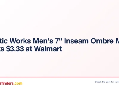 Athletic Works Men’s 7″ Inseam Ombre Mesh Shorts Only $3.33 at Walmart