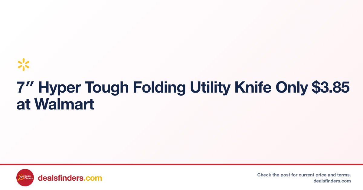 7″ Hyper Tough Folding Utility Knife Only $3.85 at Walmart