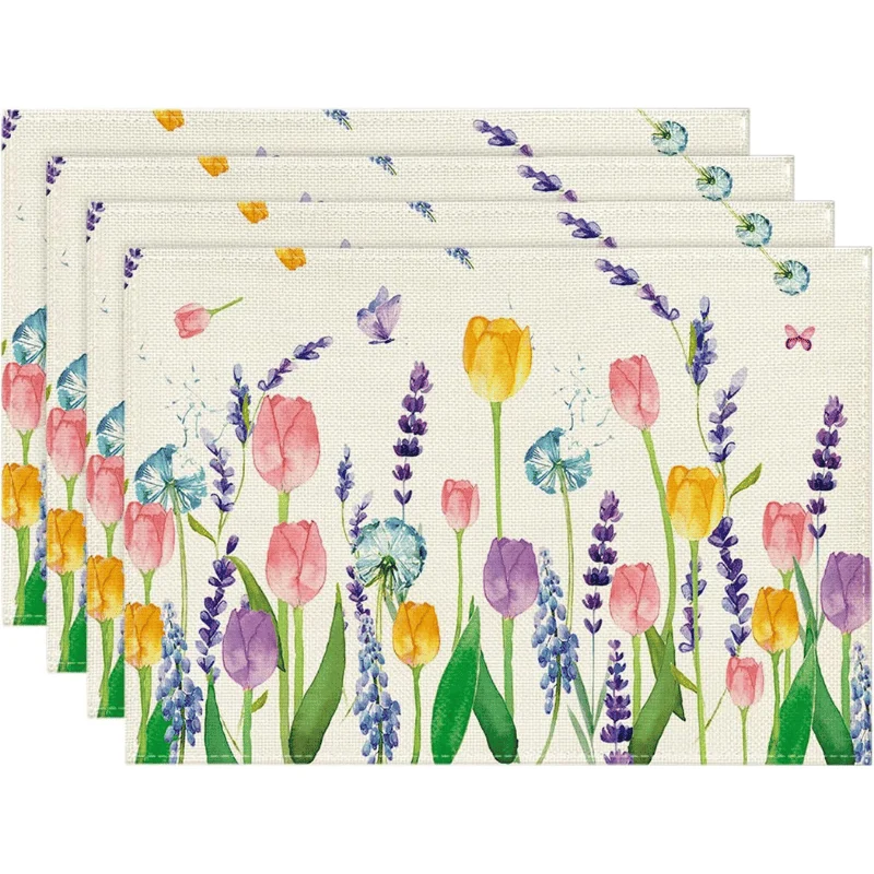 Tulip Spring Placemats Set of 4 Deal at Amazon: Save $5.xx