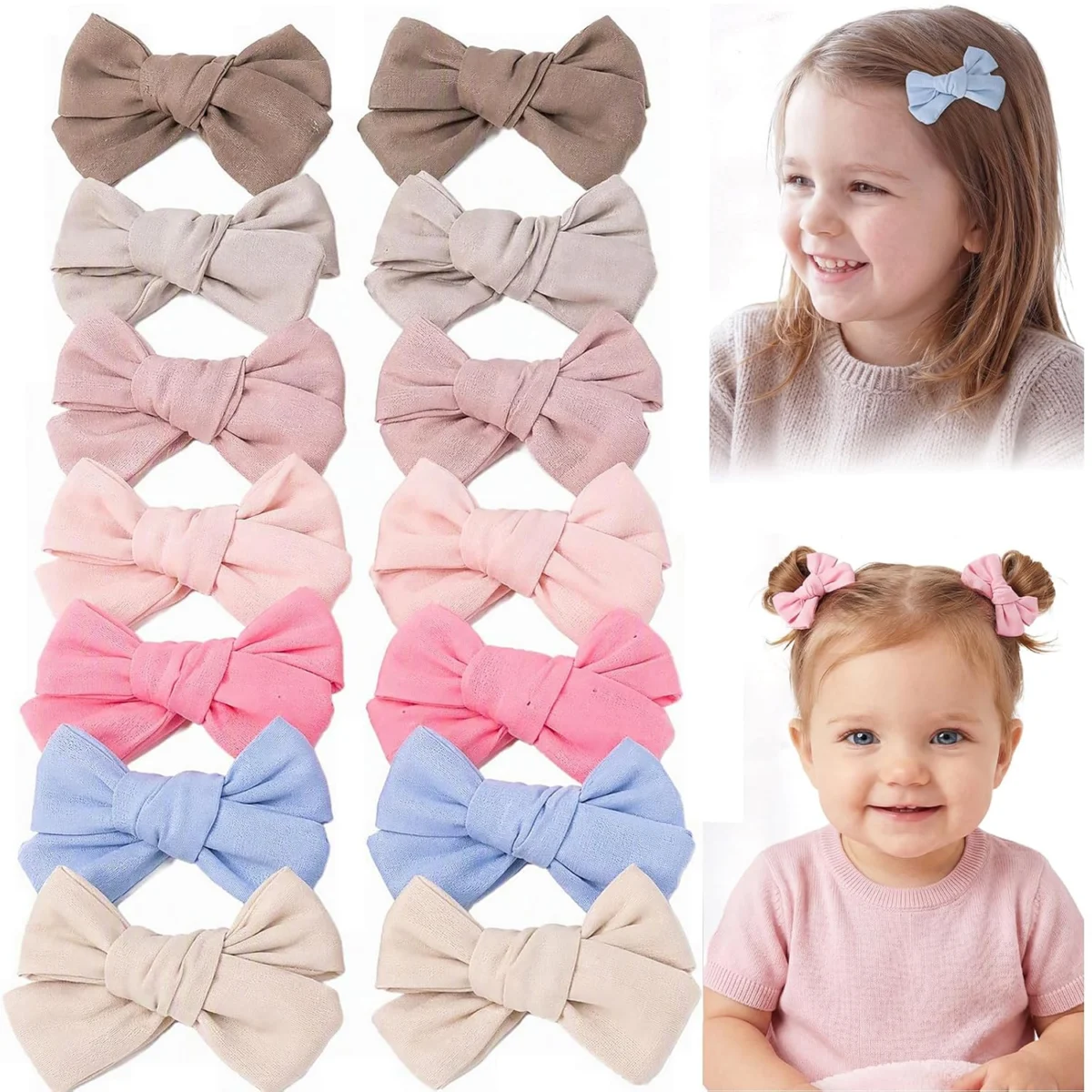 Needbrock 14-Piece Toddler Hair Bow Clips Only $4.xx (Reg. $9)