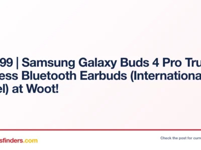 $154.xx | Samsung Galaxy Buds 4 Pro True Wireless Bluetooth Earbuds (International Model) at Woot!