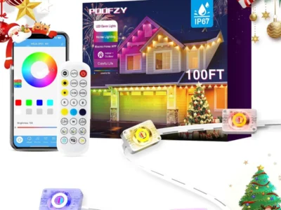 100-Foot POOFZY Permanent Outdoor Lights $28.xx at Amazon