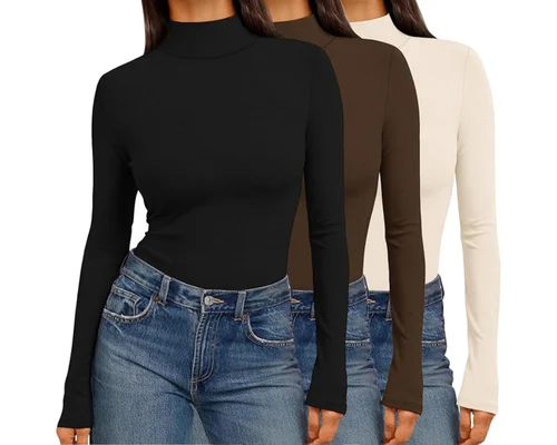 Ekouaer 3-Pack Women’s Mock Turtleneck Tops for $14.xx (Reg $25)