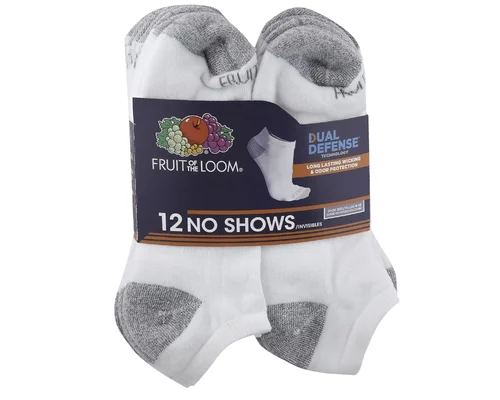Fruit of the Loom Dual Defense No Show Socks 12 Pack for $9.10 (Reg $17)