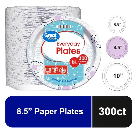 8.5-Inch Disposable Paper Plates Deal at Walmart