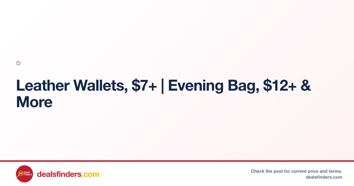 Leather Wallets Just $7 at Top Store