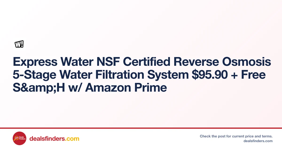 Reverse Osmosis Water Filtration System Just $95.xx Shipped on Woot