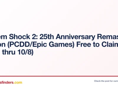 System Shock 2: 25th Anniversary Remaster Edition (PCDD/Epic Games) Free to Claim (Valid thru 10/8)