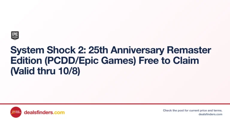 Free System Shock 2 PC Remaster Until October 8 at Epic Games